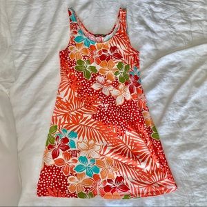 Tommy Bahama orange Hawaiian print dress- XS